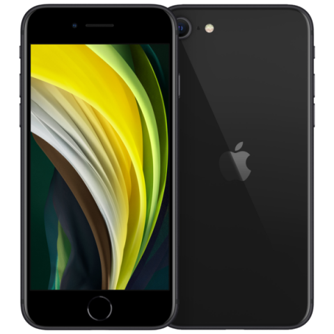 iPhone SE 2020, zwart, 64 GB
