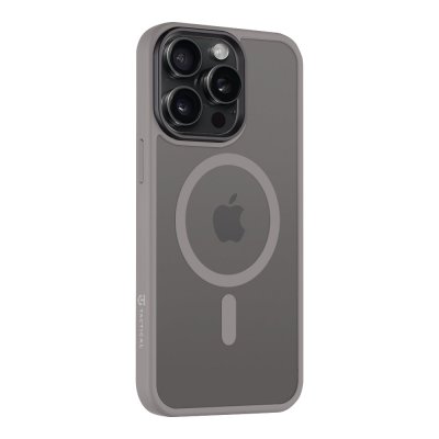 Apple iPhone 15 Pro Max, Magforce Hyperstealth Cover, Light Grey