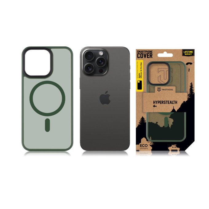 Apple iPhone 15 Pro Max, Magforce Hyperstealth Cover, Forest Green