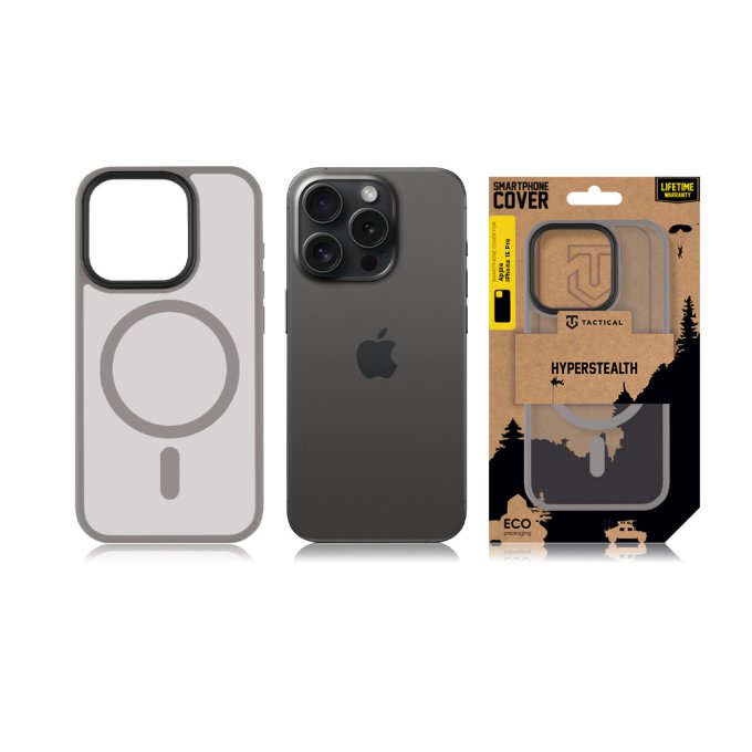 Apple iPhone 15 Pro , Magforce Hyperstealth Cover, Light Grey