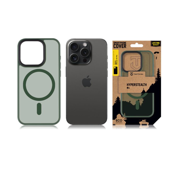 Apple iPhone 15 Pro , Magforce Hyperstealth Cover, Forest Green